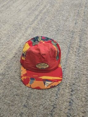 Vtg 90s Colorado Leisure Sports La Citta Hat Sailboat Sunset Strapback Made in U